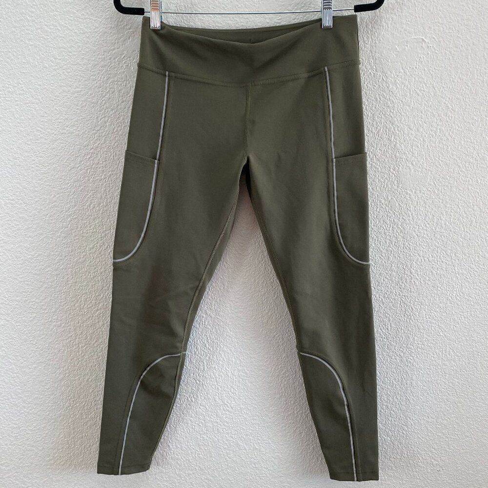 Outdoor Voices Frostknit 7/8 Pocket Leggings In Vine Size Large 26 Inch Inseam